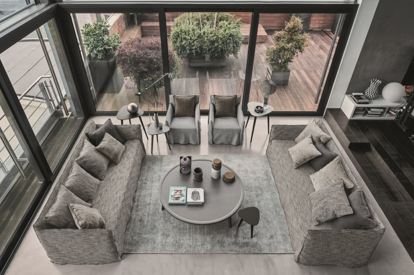 Nowoczesny salon charakteryzuje się dużą...