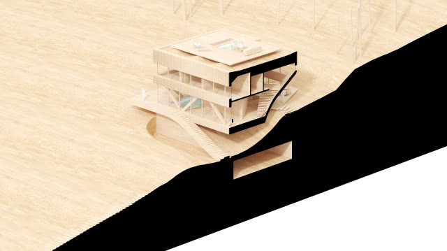 Rzut z góry na budynek 