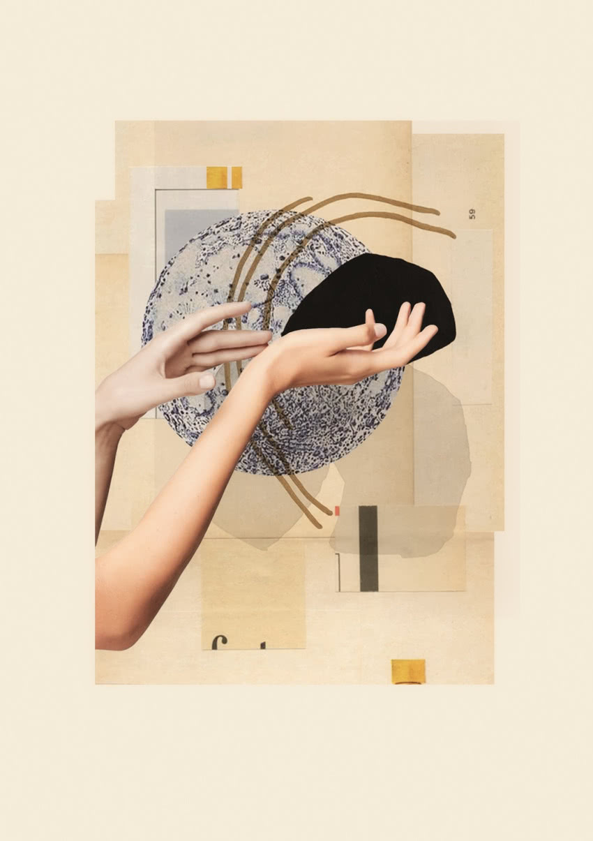 Martyna Ochojska,
,,Dotyk", kolaż