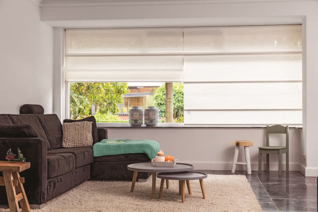 Rolety rzymskie wykonane z tkanego papier