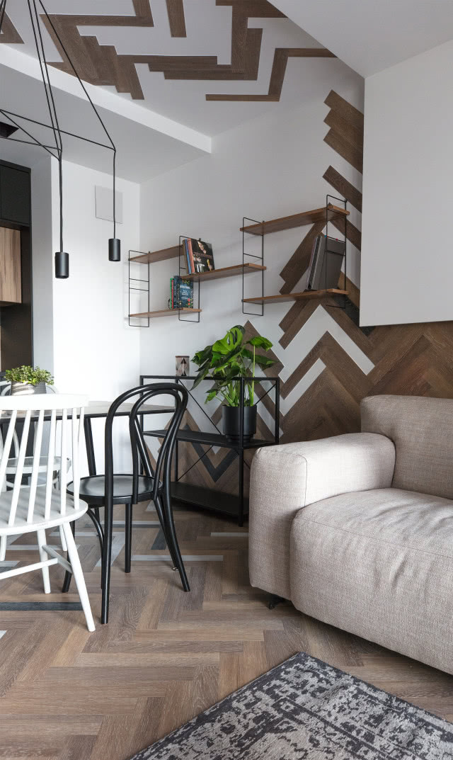 Retro klimat w salonie