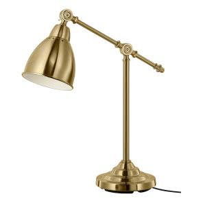 Lampa biurkowa, kolor mosiądzu, Barometr, Ikea, 129 zł