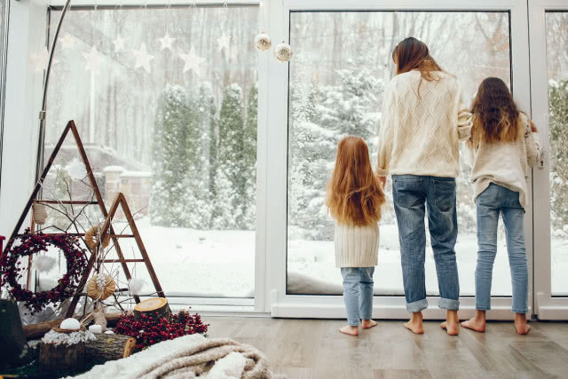 zimowe dekoracje domu