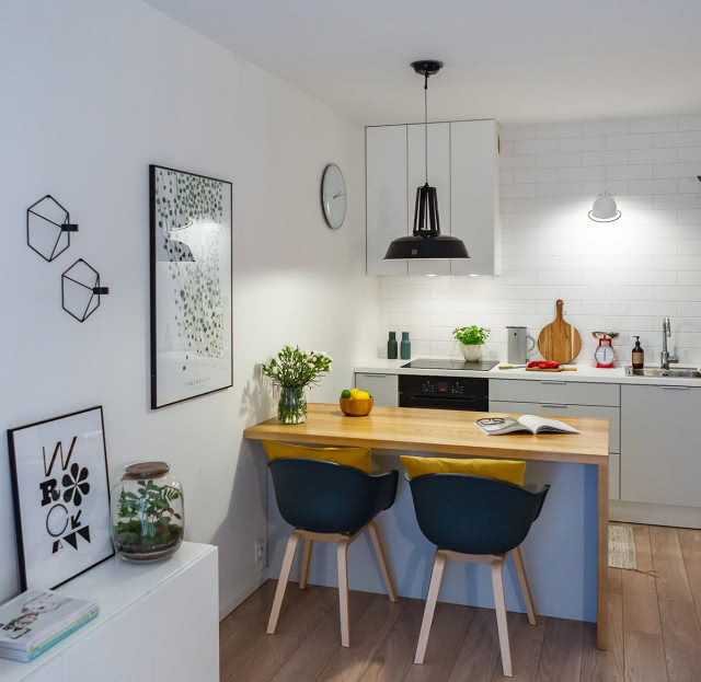 Niewielkie mieszkanie, aranżacja