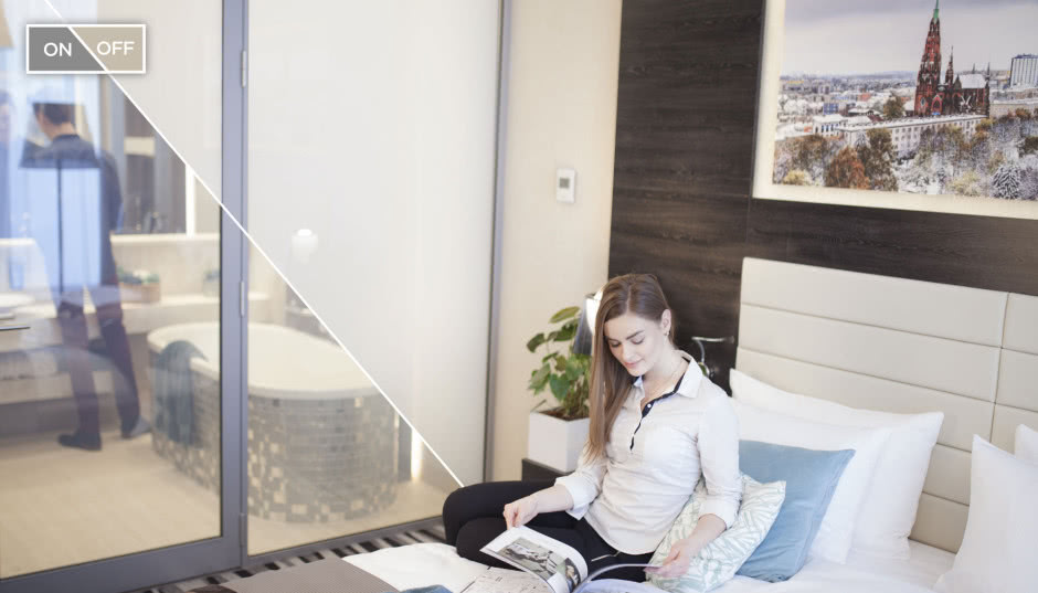 Szkło o zmiennej przezierności, czyli wnętrza w odsłonie SMART