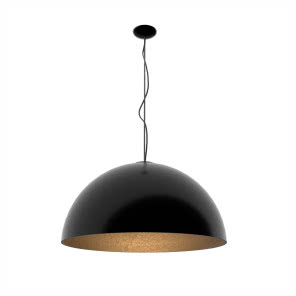 LAMPA LUMINATO W KOLORZE CZARNYM POŁYSK, WNĘTRZE LAMPYZŁOTY POŁYSK, 50 cm, LUXUM, 2490 zł. www.luxum.pl