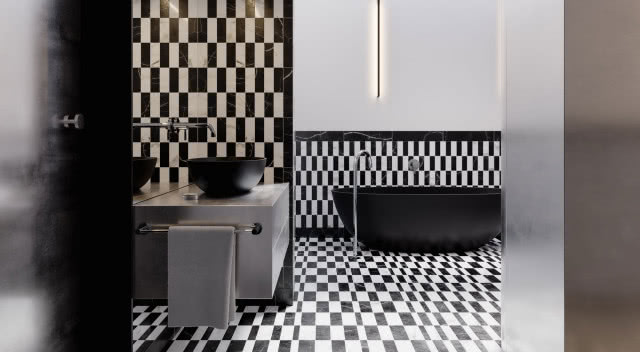 wanna i umywalka w kolorze czarnym