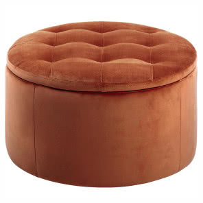 Puf w kolorze terakoty
