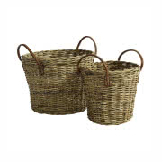 Zestaw rattanowych koszy