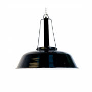 Przemysłowa emaliowana lampa Workshop L, HK LIVING, czarna