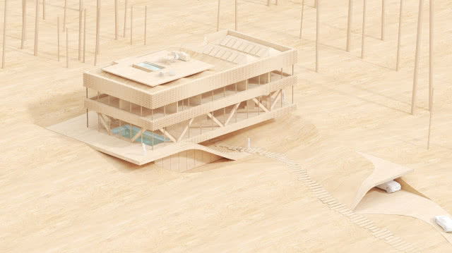 Dom z Grotą  - rzut z góry