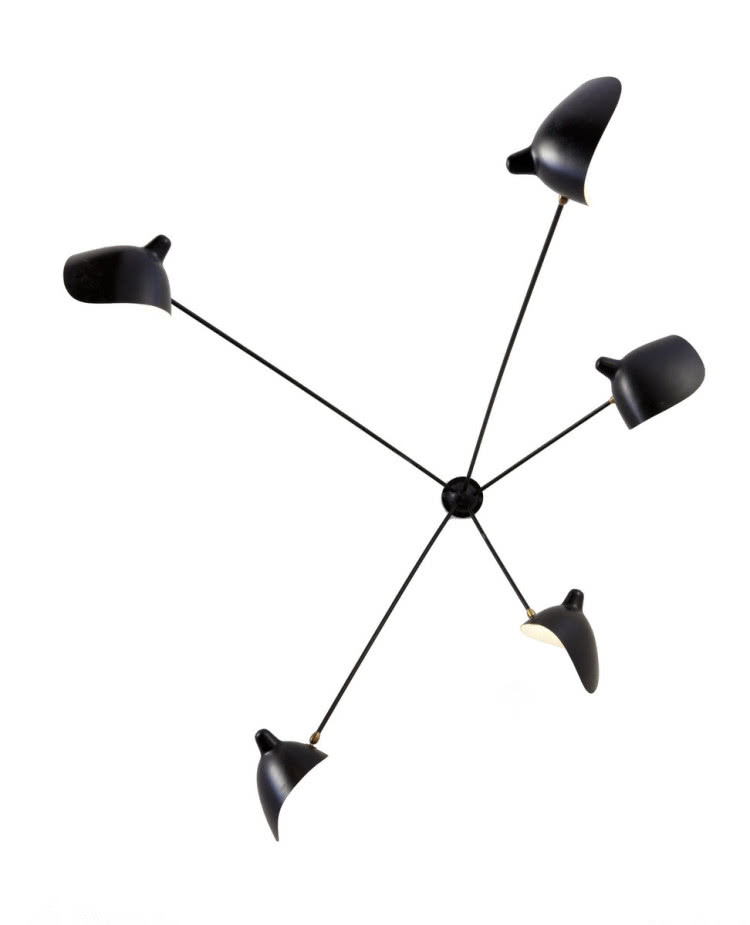 Czarne lampy Serge'a Mouille'a - zdjęcie 1 | Galeria CzasNaWnętrze