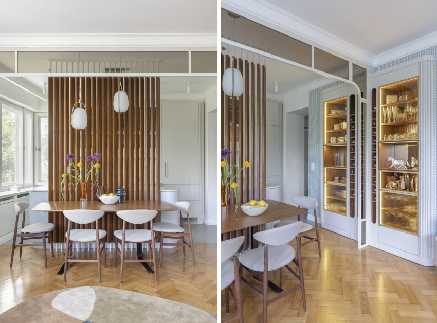 Duże wrażenie robią dwie podświetlane witryny....