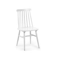 Krzesło Kristie białe drewniane, LaForma