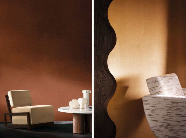 Tapeta tekstylna welurowa Hestia Mellow, Casamance