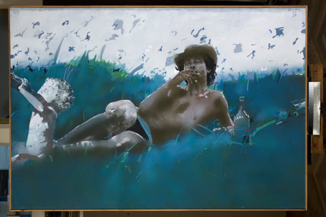 Zbysław Marek Maciejewski (1946–1999)
Autoportret z puttem
1978
akryl, tempera, płótno
Muzeum Narodowe w Warszawie
