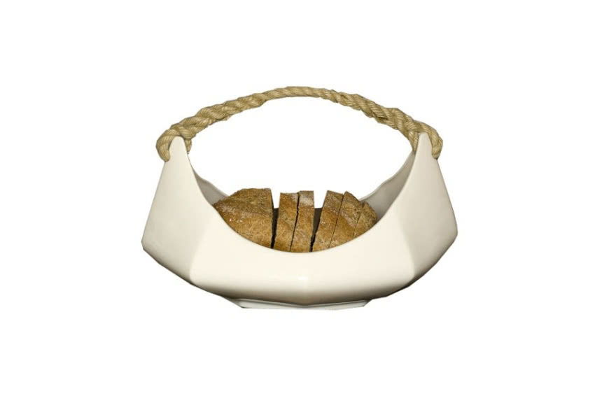 Porcelanowa misa na owoce z uchwytem, Ploneres