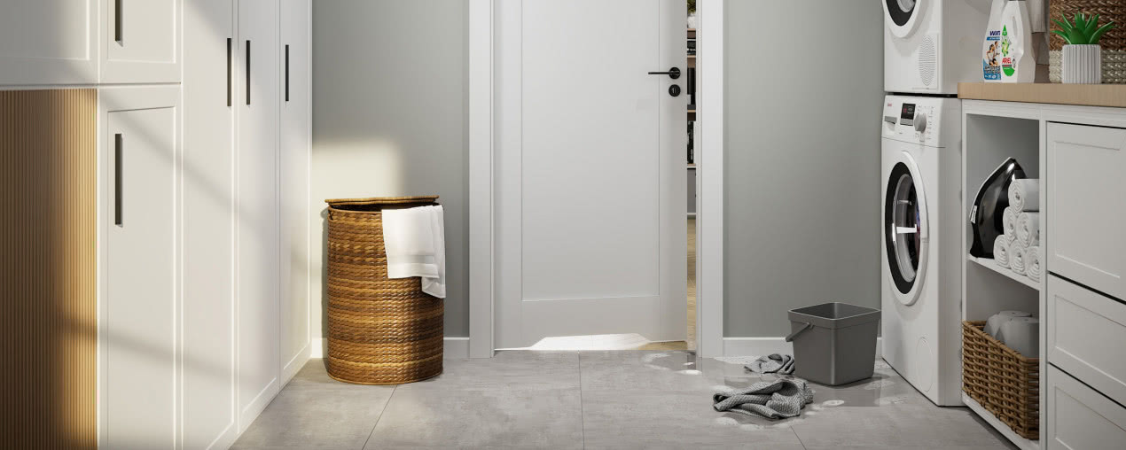 Drzwi do pralni powinny pasować do wnętrz
