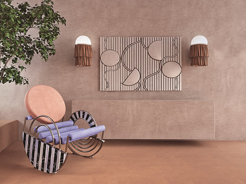 Fotel bujany Too Much to kontrast kolorów,...