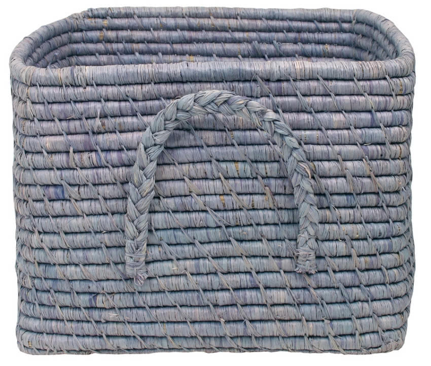 Poręczny kosz z rafii z wygodnymi uchwytami,...