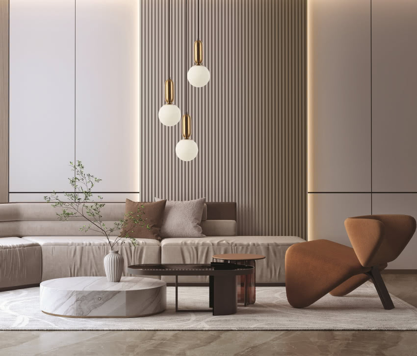 Projekt lampy ALDEVA bazuje na dużym kloszu 
w...