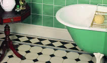 Wiktoriańskie podłogi York w łazience