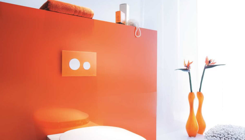 Kolor w łazience - przyciski spłukujące TECEloop