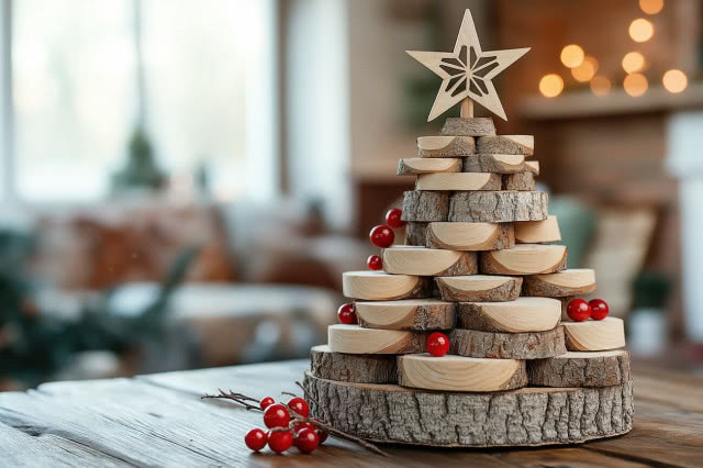 choinka z drewna