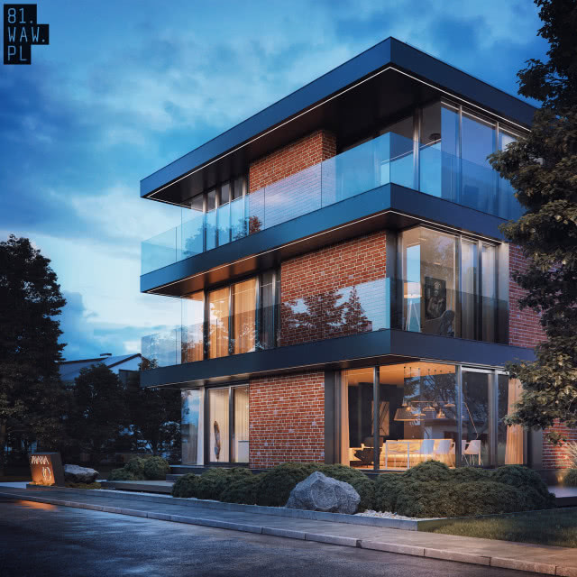 Dom z czerwonej cegły