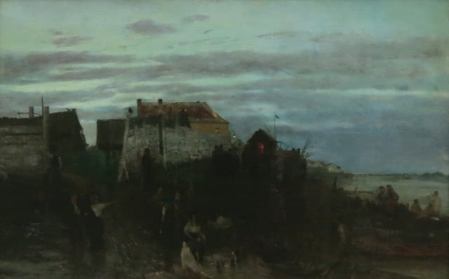 Maksymilian Gierymski, "Modlitwa Żydów w dzień sabatu", 1871, Oblastni Galerie, Liberec, Czechy