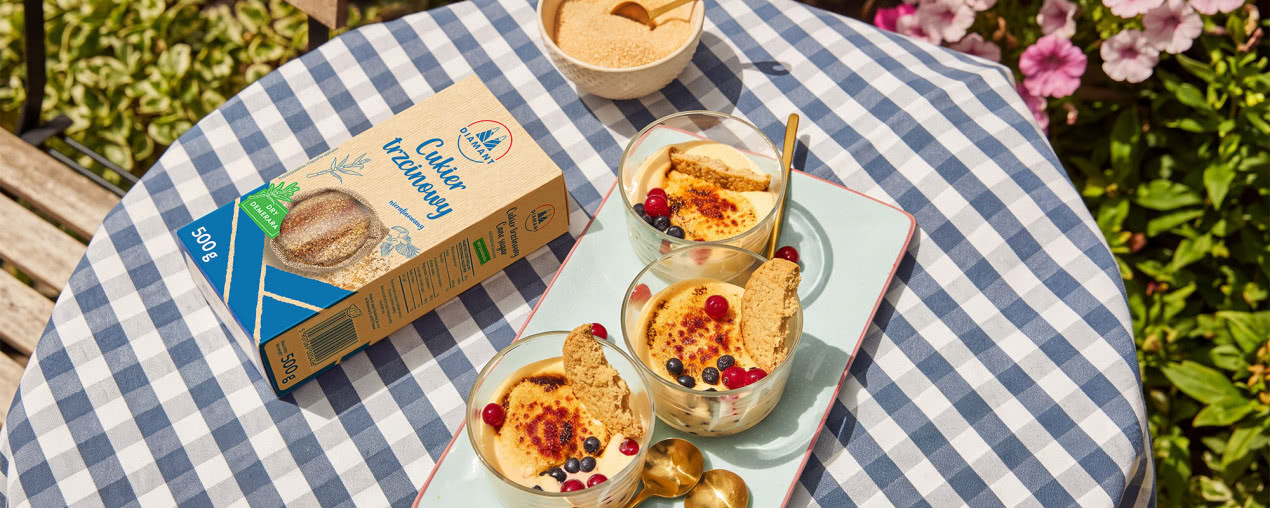 Kogel-mogel z cukrem trzcinowym. Prosty przepis na deser jak crème brûlée