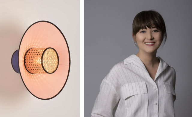 kinkiet z plecionką wiedeńską