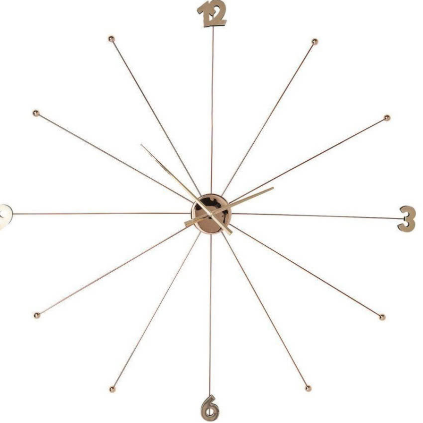 Zegar ścienny Umbrella, różowe złoto, KARE...