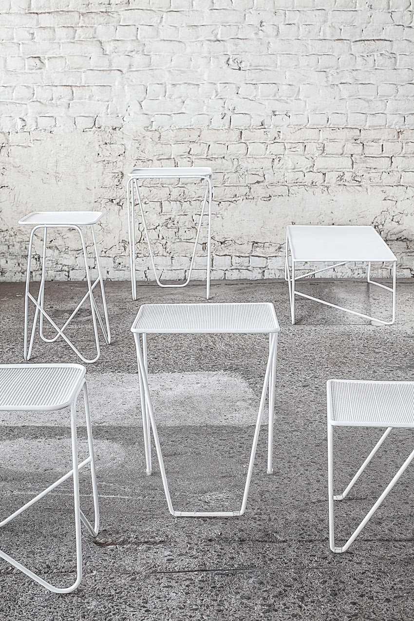 Kolekcja stolików i siedzisk dla
marki Serax...