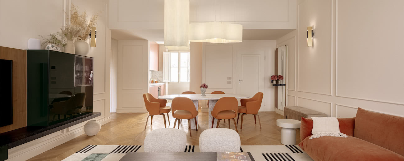 Klasyczna architektura i współczesny design - apartament we Florencji