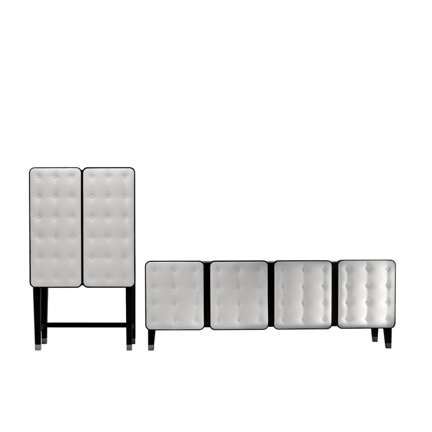 Komoda Brick (Gervasoni) jest przykładem zabawy...