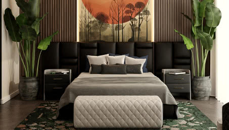 Tapeta w męskiej sypialni - oto patent na designerskie wnętrze!