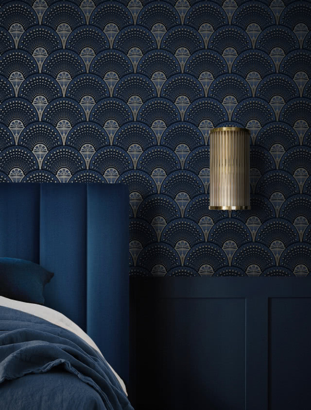 tapeta w męskiej sypialni