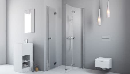 "Znikająca" kabina prysznicowa do małej łazienki