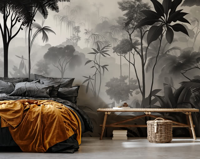 tapeta w męskiej sypialni