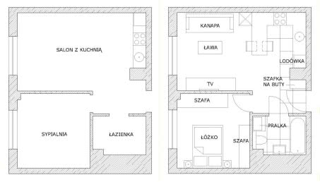 Miejsce do pracy w salonie