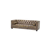 Sofa Paolo 230 cm oliwkowa skóra naturalna
