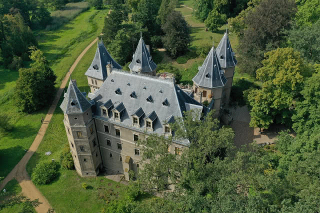 zamek w Gołuchowie - ujęcie z góry