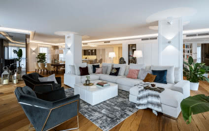 Nowoczesna elegancja. Apartament w stylu glamour 