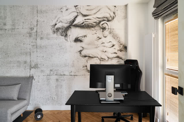 Tapeta w gabinecie