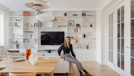 Francuska jodełka i duński design - tak powstało 100-metrowe wnętrze przedwojennej kamienicy!