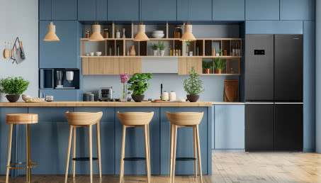 AdvancedFresh - Twój sojusznik w walce z mikroorganizmami w czterodrzwiowej lodówce SJ-NFA35IHXAE-EU Dark Inox