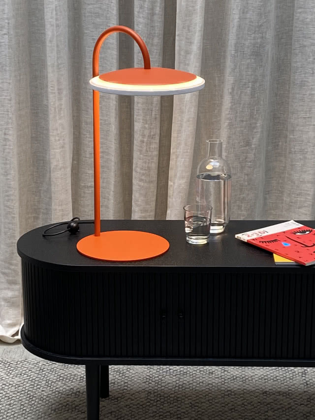 Seria lamp Matrix - lampa na biurko pomarańczowa