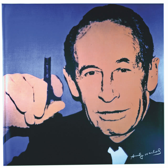 Szklana patera z wizerunkiem Philipa Rosenthala