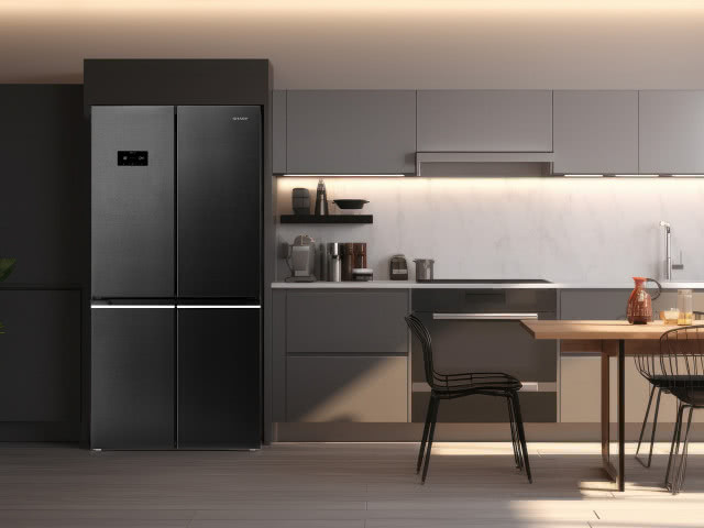 AdvancedFresh - Twój sojusznik w walce z mikroorganizmami w czterodrzwiowej lodówce SJ-NFA35IHXAE-EU Dark Inox